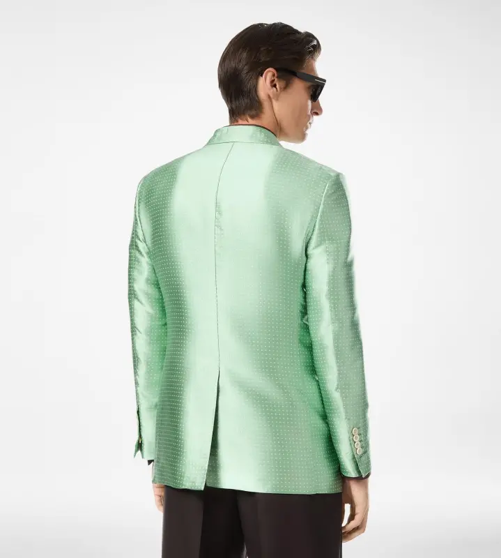 DUCHESSE POLKA DOT JAQUARD JACKET AQUAMARINE online